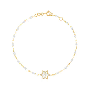 Gigi Clozeau - Étoile Diamond Bracelet, White, Yellow Gold, 6.7"