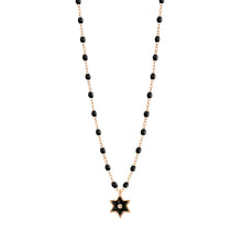 Gigi Clozeau - Étoile Diamond Necklace, Black, Rose Gold, 16.5"