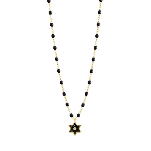 Gigi Clozeau - Étoile Diamond Necklace, Black, Yellow Gold, 16.5