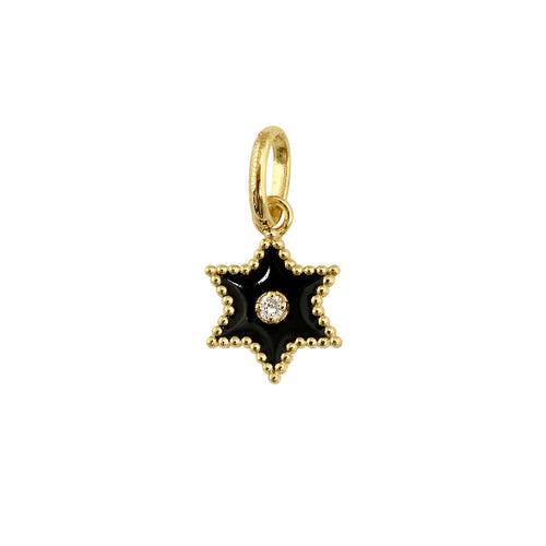 Gigi Clozeau - Étoile Diamond Pendant, Black, Yellow Gold