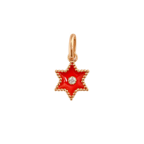 Gigi Clozeau - Étoile Diamond Pendant, Coral, Rose Gold