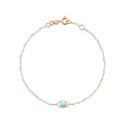 Gigi Clozeau - Eye Classic Gigi Baby Blue bracelet, Rose Gold, 6.7