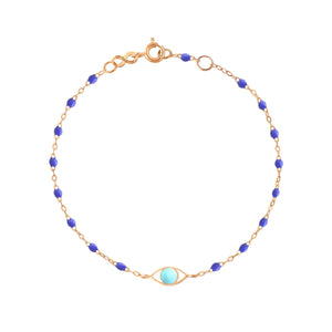 Gigi Clozeau - Eye Classic Gigi Bleuet bracelet, Rose Gold, 6.7"