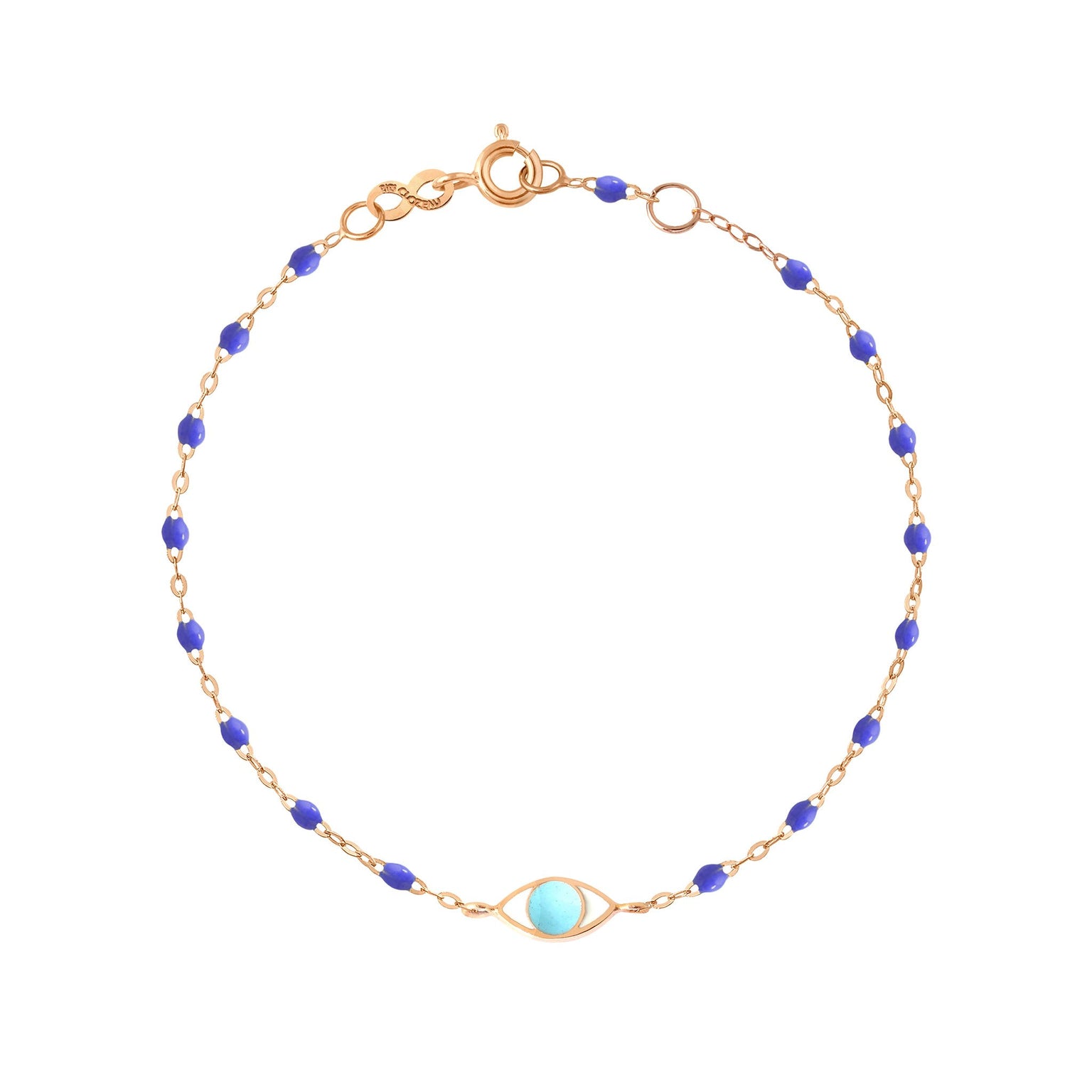 Gigi Clozeau - Eye Classic Gigi Bleuet bracelet, Rose Gold, 6.7"