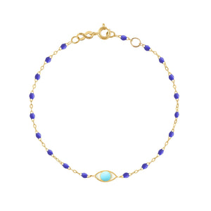 Gigi Clozeau - Eye Classic Gigi Bleuet bracelet, Yellow Gold, 6.7"