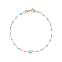 Gigi Clozeau - Eye Classic Gigi Turquoise bracelet, Rose Gold, 6.7"