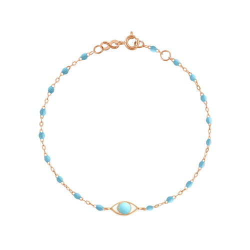 Gigi Clozeau - Eye Classic Gigi Turquoise bracelet, Rose Gold, 6.7