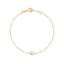 Gigi Clozeau - Eye Classic Gigi White bracelet, Rose Gold, 6.7"