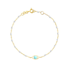 Gigi Clozeau - Eye Classic Gigi White bracelet, Yellow Gold, 6.7"