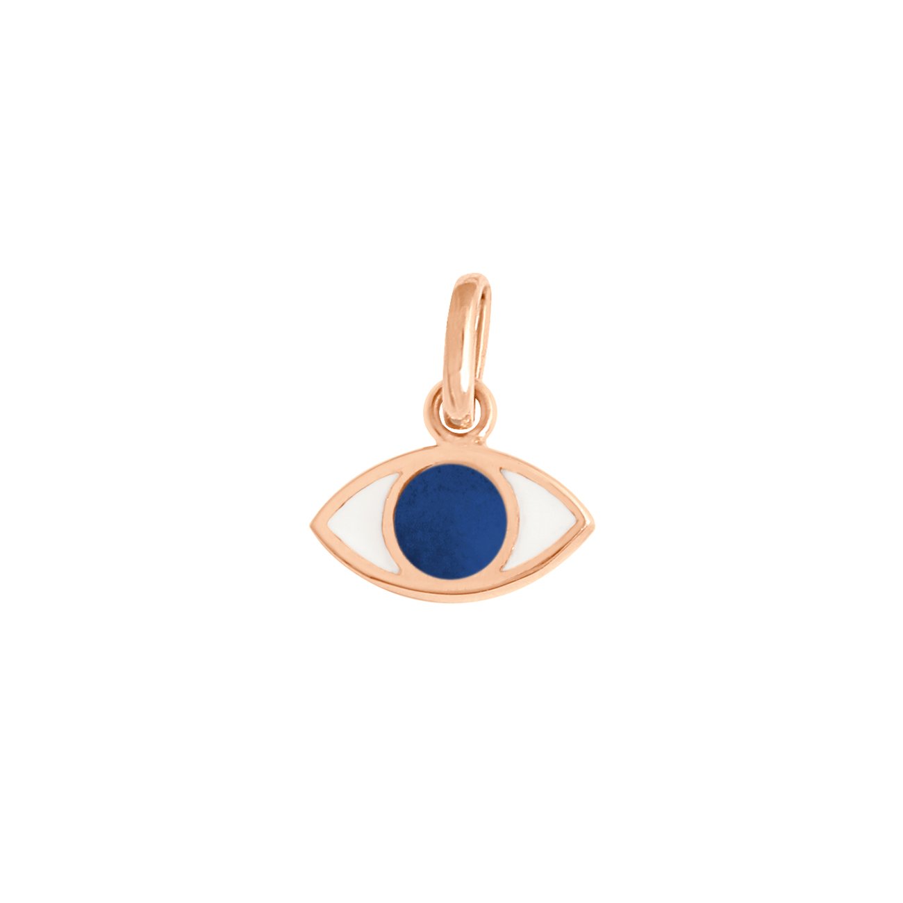 Gigi Clozeau - Eye Lapis Resin pendant, Rose Gold