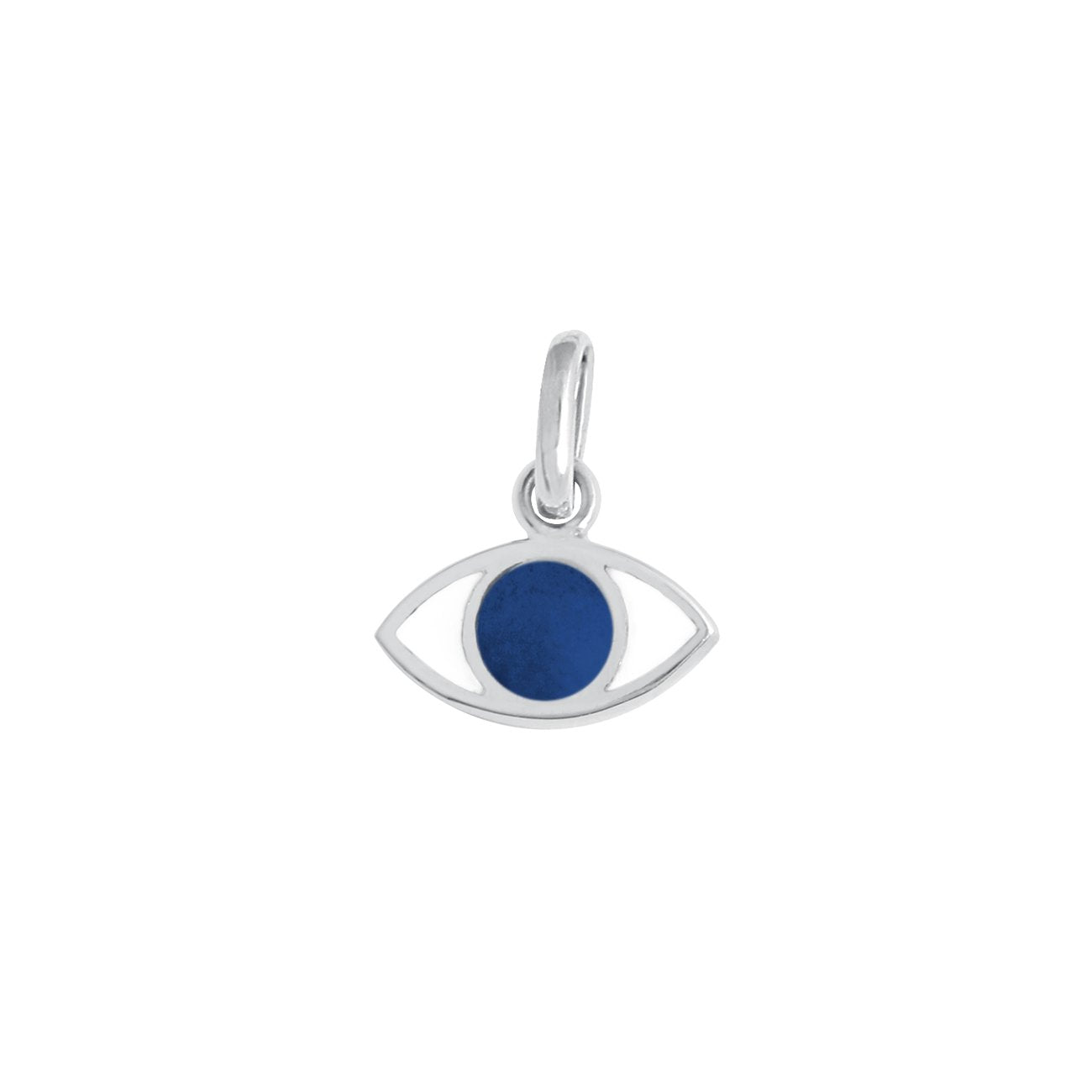 Gigi Clozeau - Eye Lapis Resin pendant, White Gold