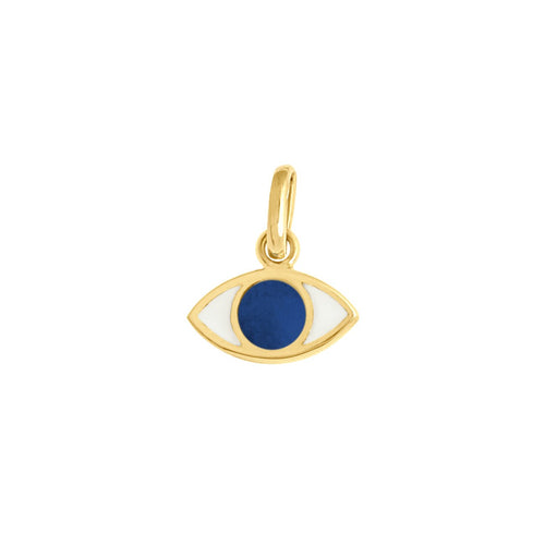 Gigi Clozeau - Eye Lapis Resin pendant, Yellow Gold
