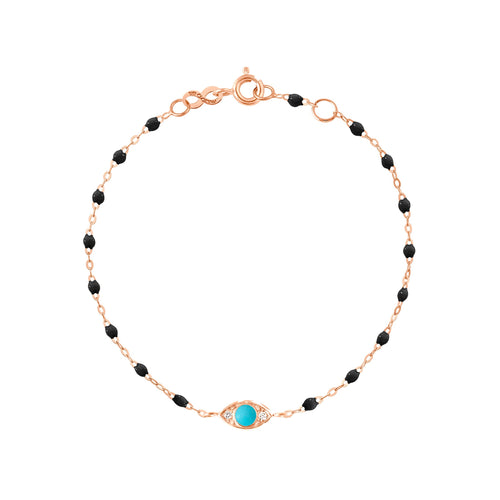 Gigi Clozeau - Eye Sparkle Diamond Bracelet, Black, Rose Gold, 6.7