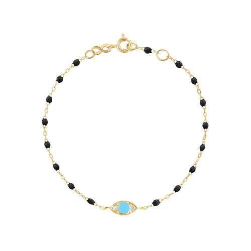 Gigi Clozeau - Eye Sparkle Diamond Bracelet, Black, Yellow Gold, 6.7