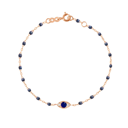 Gigi Clozeau - Eye Sparkle Diamond Bracelet, Midnight, Rose Gold, 6.7