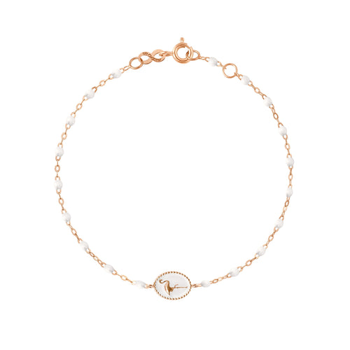 Gigi Clozeau - Flamingo Classic Gigi White bracelet, Rose Gold, 6.7