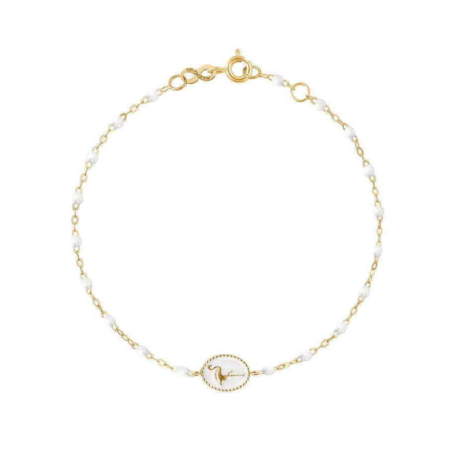 Gigi Clozeau - Flamingo Classic Gigi White bracelet, Yellow Gold, 6.7