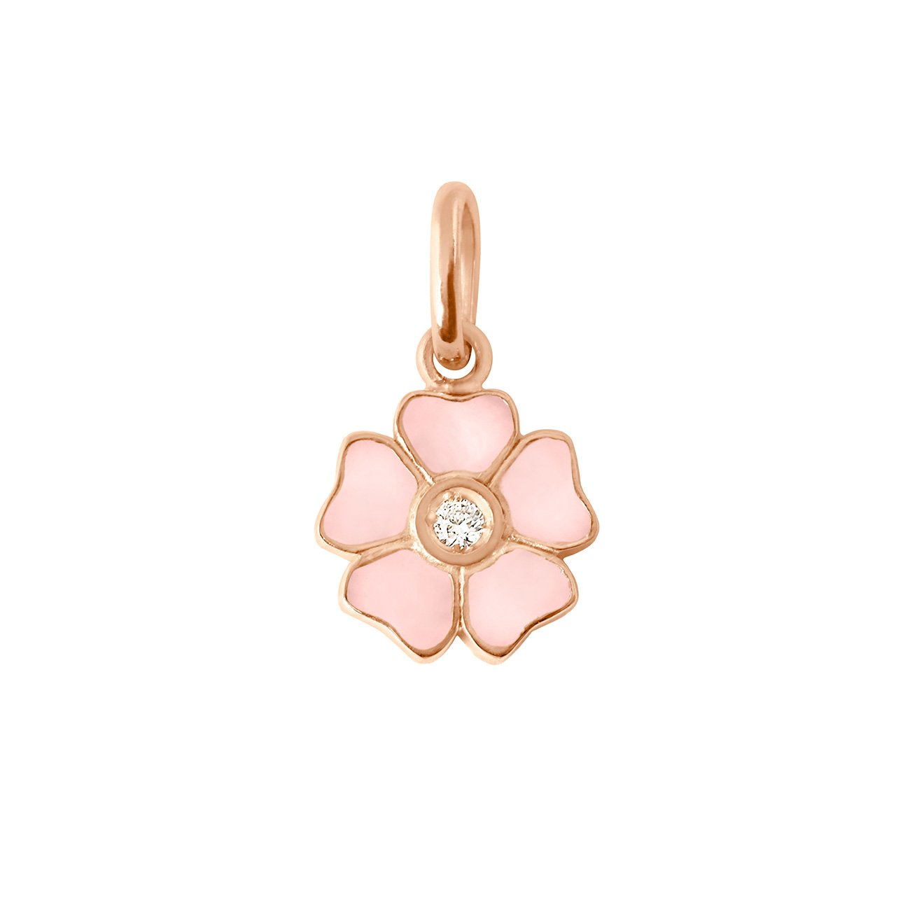 Rose gold flower discount pendant