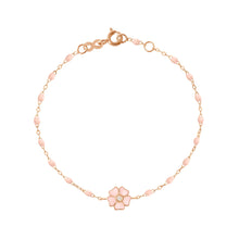 Gigi Clozeau - Flower Classic Gigi Baby Pink diamond bracelet, Rose Gold, 6.7"