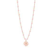 Gigi Clozeau - Flower Classic Gigi Baby Pink diamond necklace, Rose Gold, 16.5"