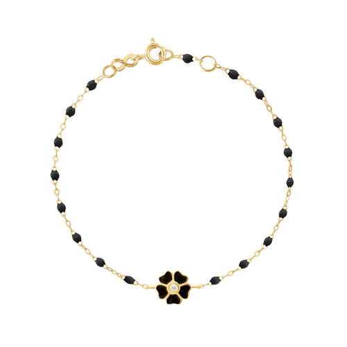 Gigi Clozeau - Flower Classic Gigi Black diamond bracelet, Yellow Gold, 6.7