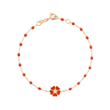 Gigi Clozeau - Flower Classic Gigi Coral diamond bracelet, Rose Gold, 6.7"