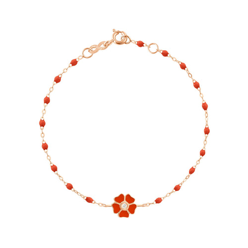 Gigi Clozeau - Flower Classic Gigi Coral diamond bracelet, Rose Gold, 6.7