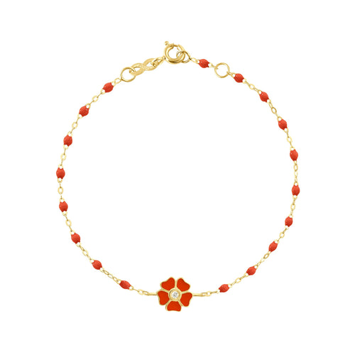 Gigi Clozeau - Flower Classic Gigi Coral diamond bracelet, Yellow Gold, 6.7
