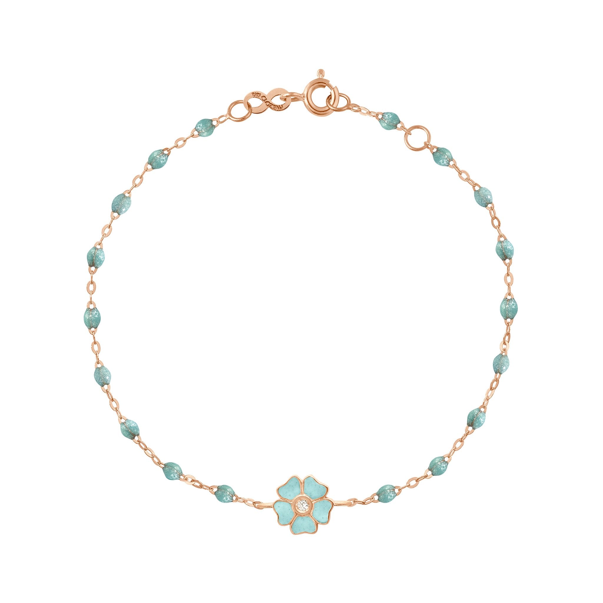 Gigi Clozeau - Flower Classic Gigi Iceberg diamond bracelet, Rose Gold, 6.7"