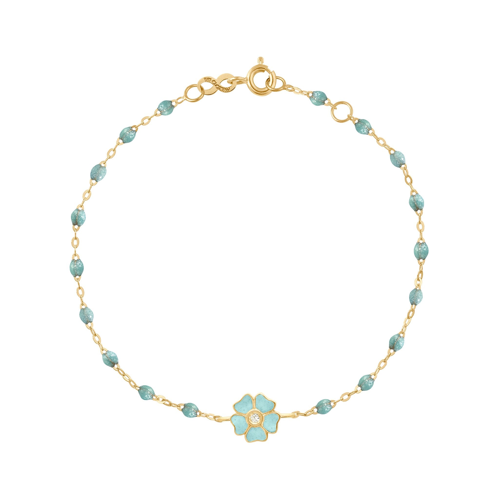 Gigi Clozeau - Flower Classic Gigi Iceberg diamond bracelet, Yellow Gold, 6.7"