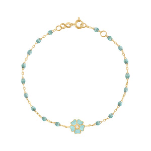 Gigi Clozeau - Flower Classic Gigi Iceberg diamond bracelet, Yellow Gold, 6.7"