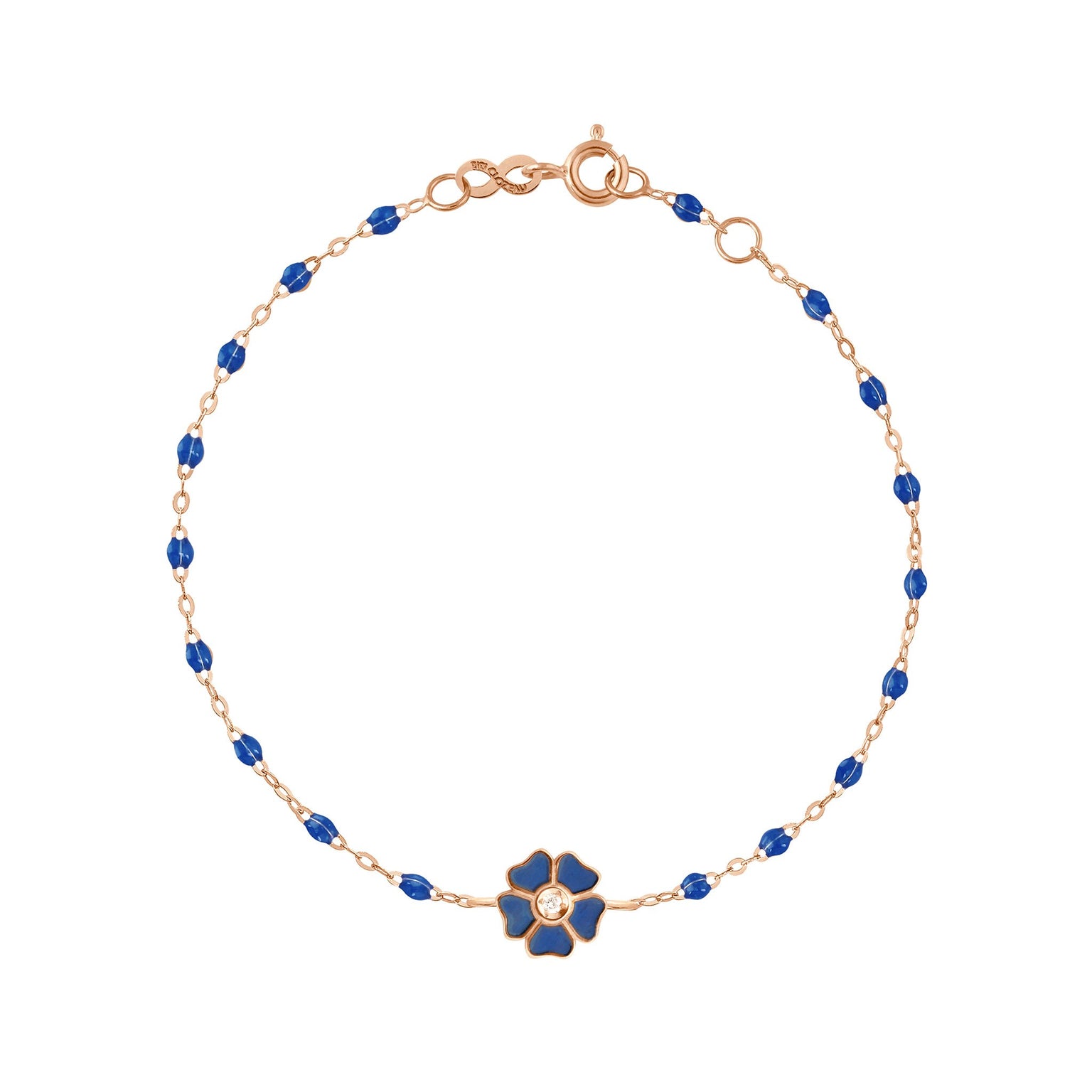 Gigi Clozeau - Flower Classic Gigi Lapis Diamond Bracelet, Rose Gold, 6.7"
