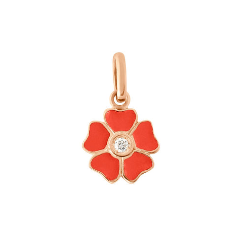 Gigi Clozeau - Flower Coral diamond pendant, Rose Gold
