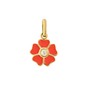Gigi Clozeau - Flower Coral diamond pendant, Yellow Gold