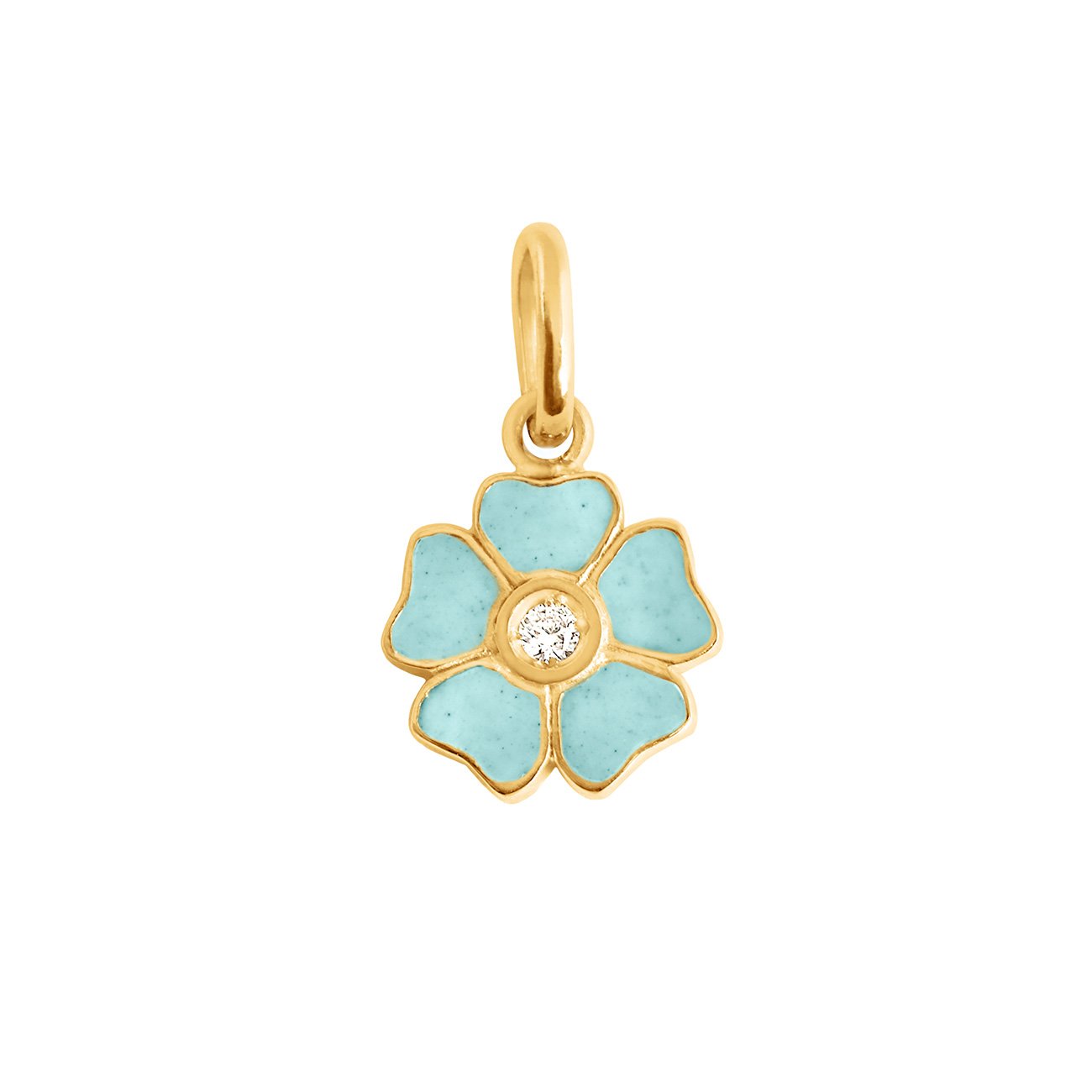 Gigi Clozeau - Flower Iceberg diamond pendant, Yellow Gold