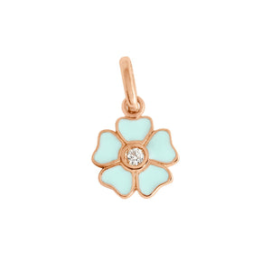 Gigi Clozeau - Flower Jade diamond pendant, Rose Gold