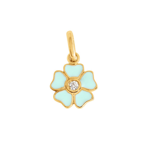 Gigi Clozeau - Flower Jade diamond pendant, Yellow Gold