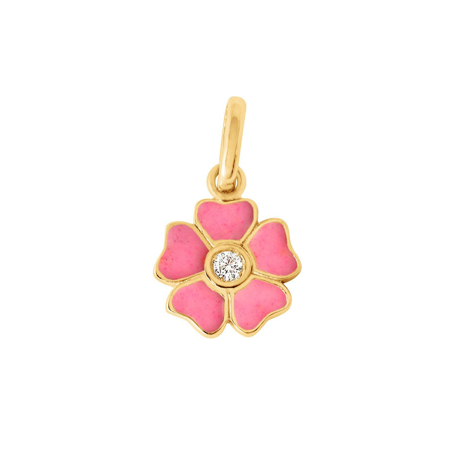Gigi Clozeau - Flower Pink diamond pendant, Yellow Gold
