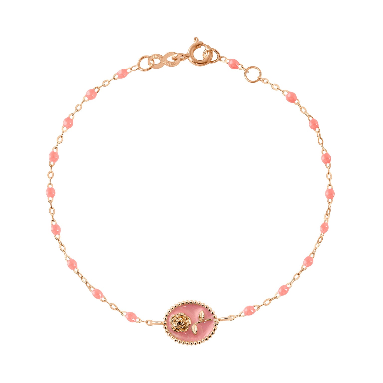 Gigi Clozeau - Fuchsia Rose Bracelet, Rose Gold, 6.7"