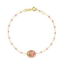 Gigi Clozeau - Fuchsia Rose Bracelet, Yellow Gold, 6.7"