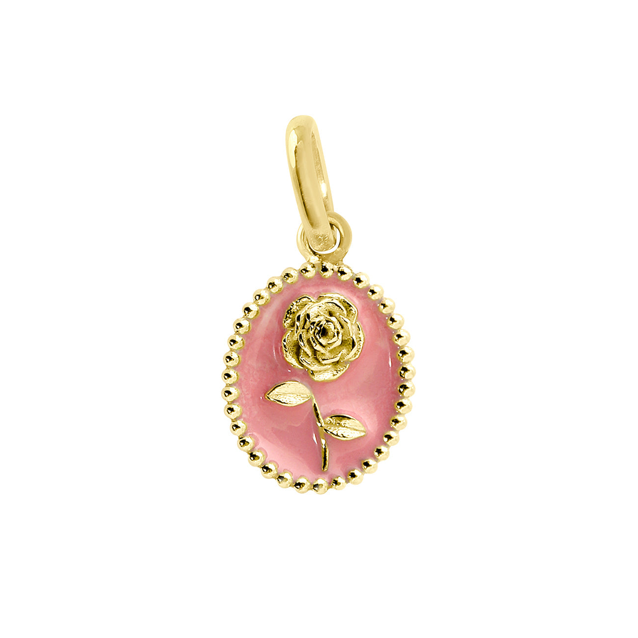 Gigi Clozeau - Fuchsia Rose Pendant, Yellow Gold