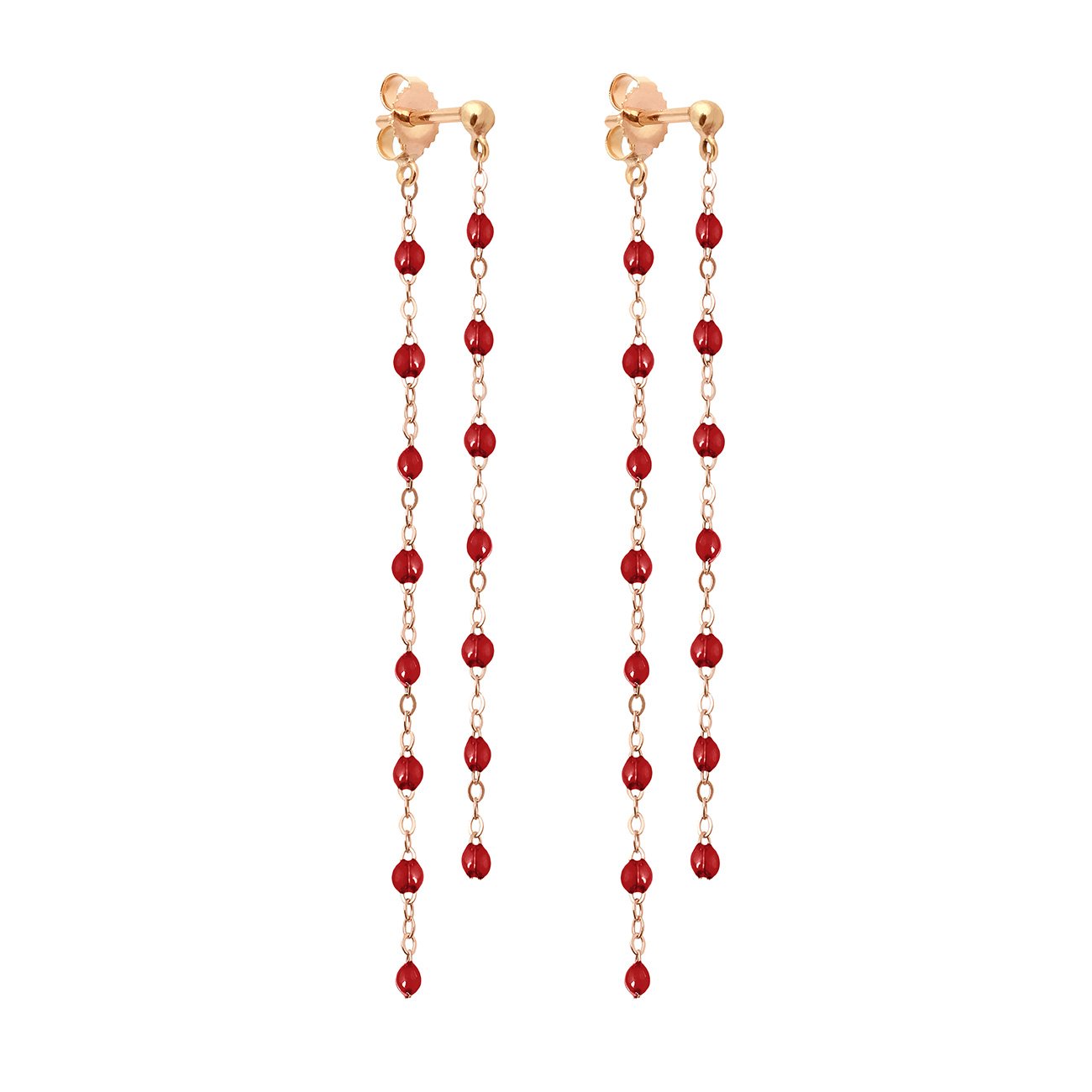 Gigi Clozeau - Classic Gigi dangling Cherry earrings, Rose Gold