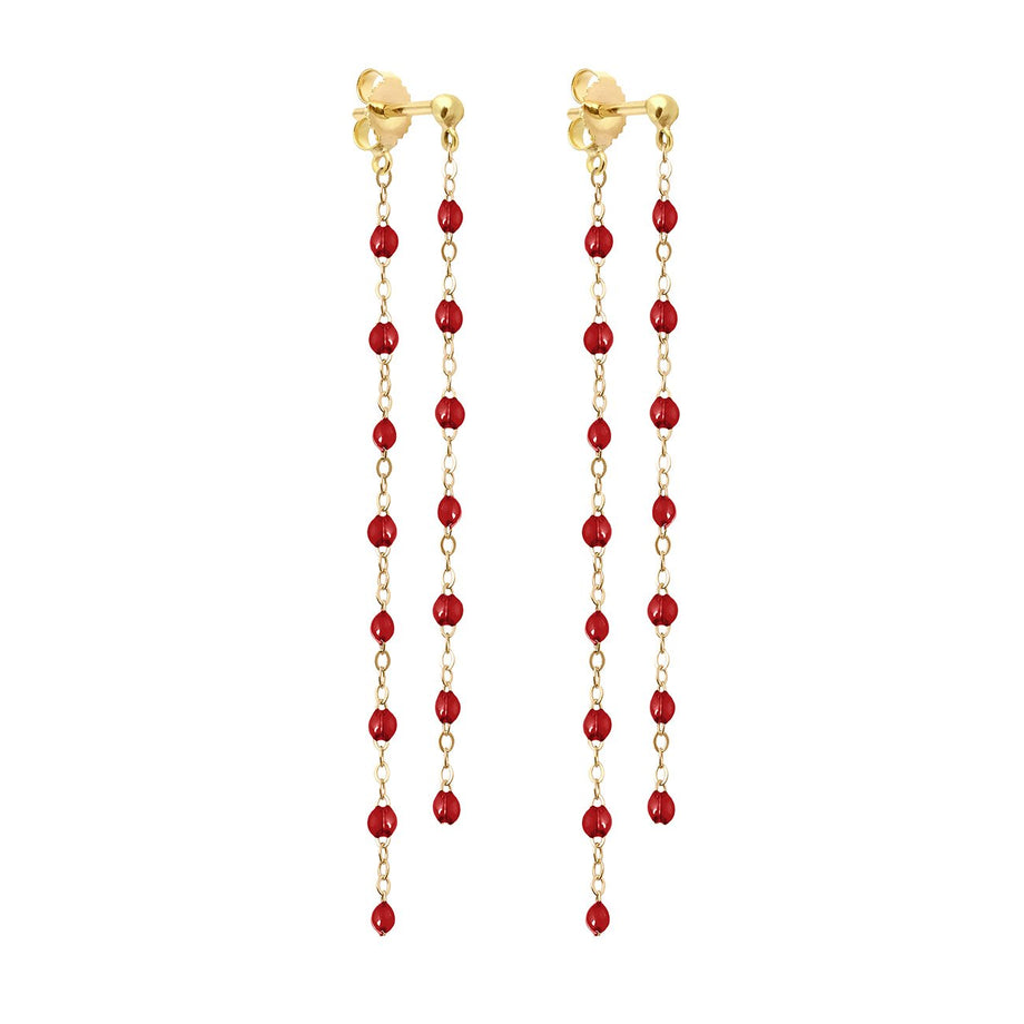 Gigi Clozeau - Classic Gigi dangling Cherry earrings, Yellow Gold