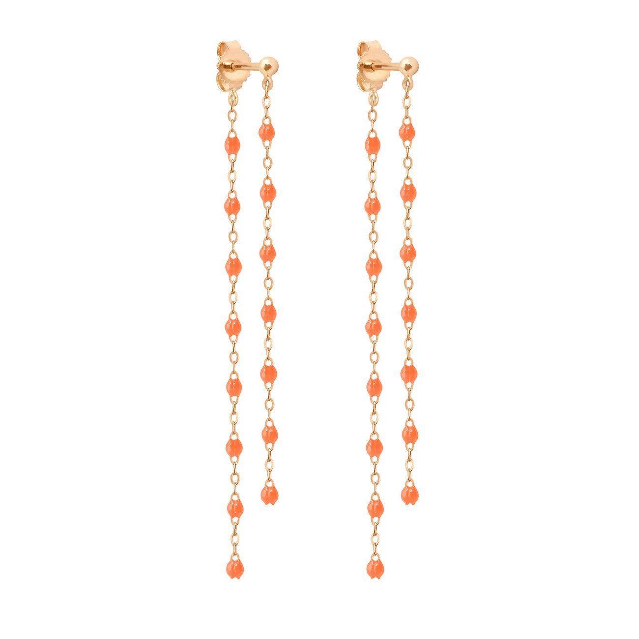 Gigi Clozeau - Classic Gigi dangling Orange earrings, Rose Gold