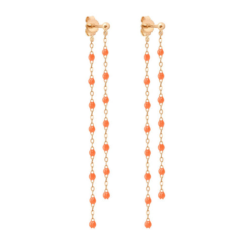 Gigi Clozeau - Classic Gigi dangling Orange earrings, Rose Gold