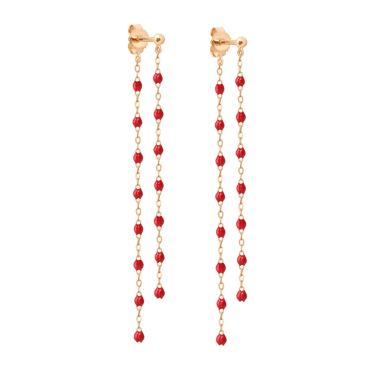 Gigi Clozeau - Classic Gigi dangling Poppy earrings, Rose Gold