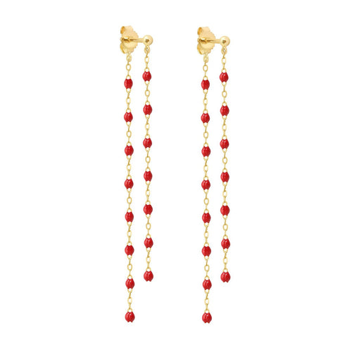 Gigi Clozeau - Classic Gigi dangling Poppy earrings, Yellow Gold