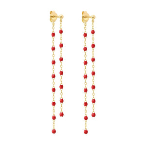 Gigi Clozeau - Classic Gigi dangling Poppy earrings, Yellow Gold