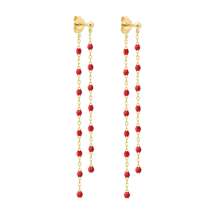 Gigi Clozeau - Classic Gigi dangling Poppy earrings, Yellow Gold