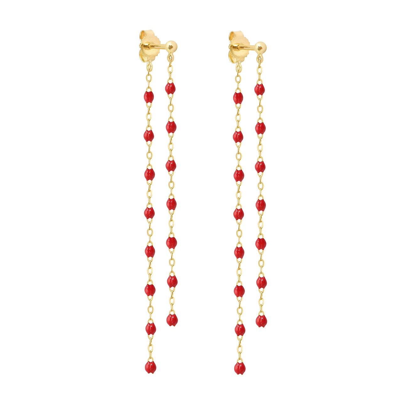 Gigi Clozeau - Classic Gigi dangling Poppy earrings, Yellow Gold